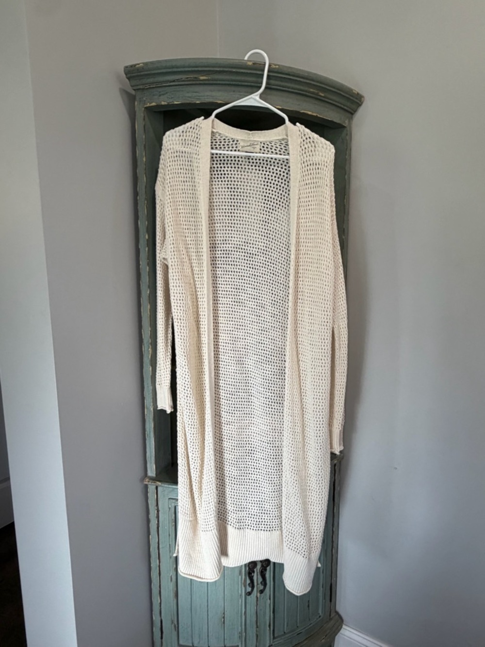 Universal Thread Open-Knit Cream Longline Cardigan Great for Dresses Long